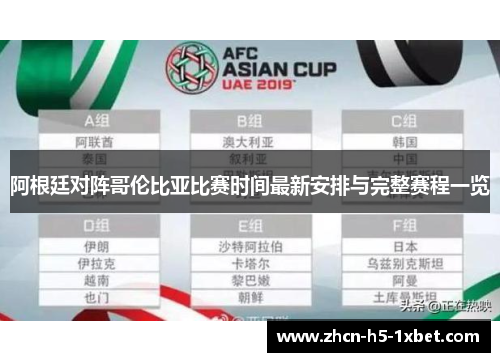 阿根廷对阵哥伦比亚比赛时间最新安排与完整赛程一览